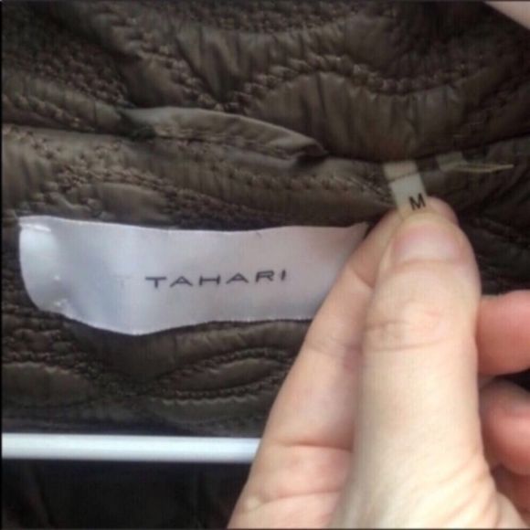 Tahari Embroidered Long Puffer Coat - Picture 14 of 16